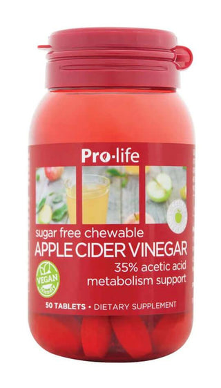 Pro-life Apple Cider Vinegar 50 Chewable Tablets - HealthHQ