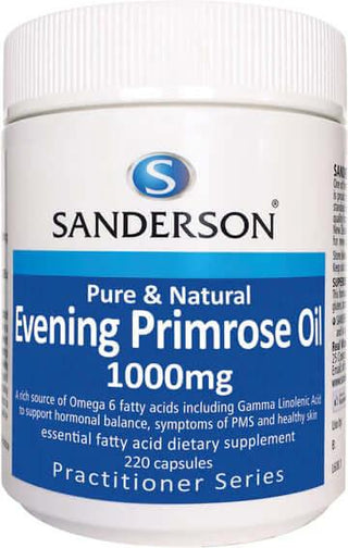 Sanderson Pure & Natural Evening Primrose Oil (1000mg) 220 Softgels - HealthHQ