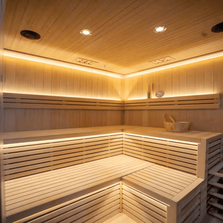 HealthHQ Horizon Indoor Traditional Corner Sauna - HealthHQ