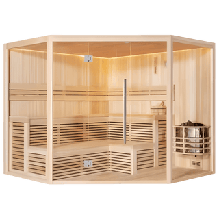 HealthHQ Horizon Indoor Traditional Corner Sauna - HealthHQ