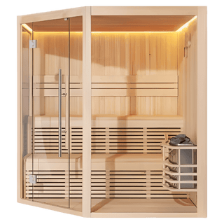 HealthHQ Helix Indoor Traditional Corner Sauna - HealthHQ