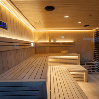 HealthHQ Horizon Indoor Traditional Corner Sauna - HealthHQ