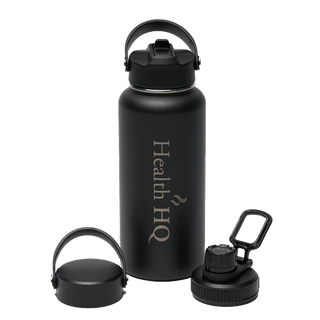 HealthHQ Premier Insulated Stainless Drink Bottle (+ 3 Lid Types) - HealthHQ