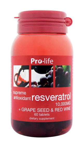 Pro-life Resveratrol (50mg) 60 Tablets - HealthHQ