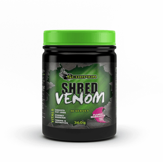 Scorpion Supplements Shred Venom Pre-Workout (360g) - Lower Stim - HealthHQ